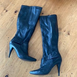 Leather tall boots
